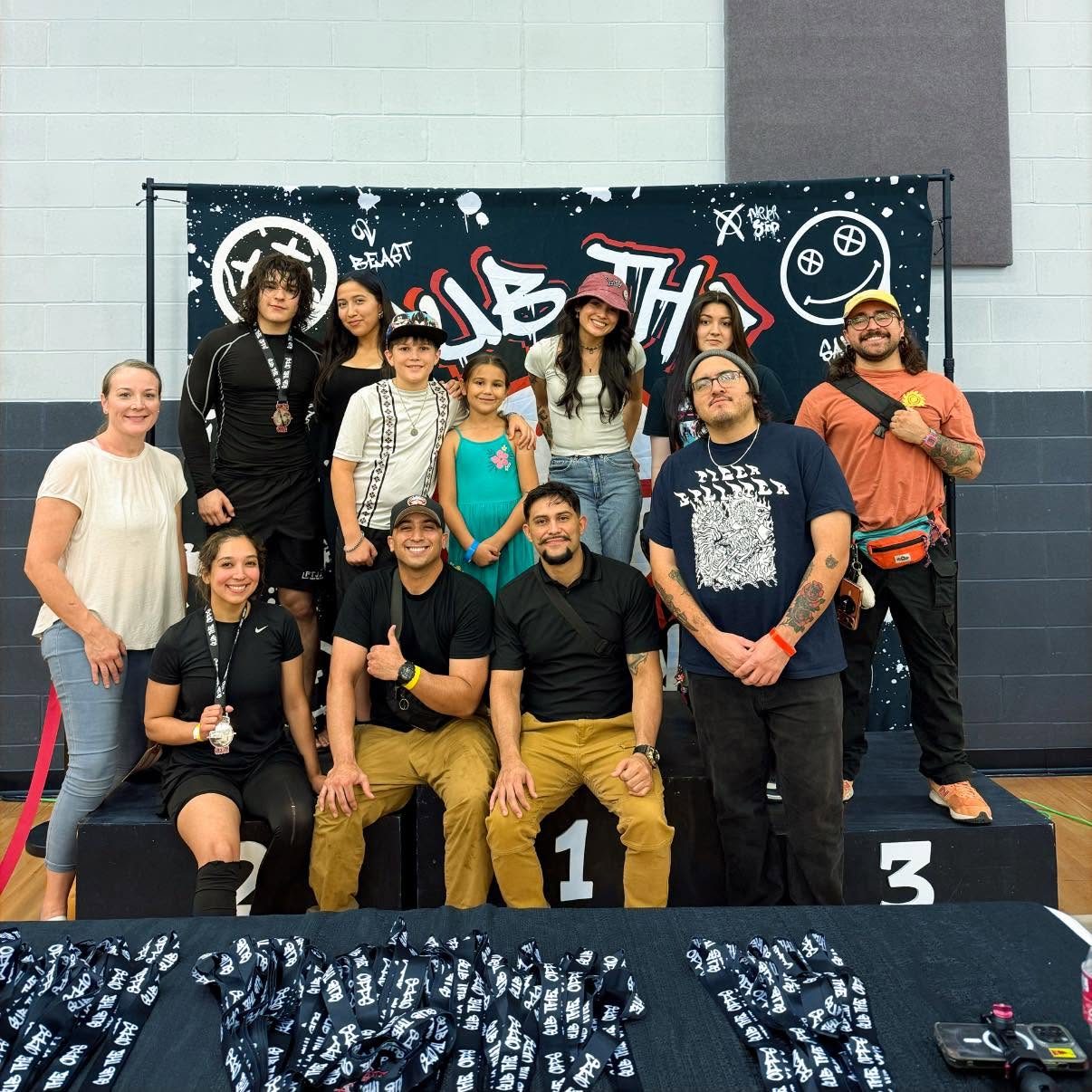 The team together at a tournament